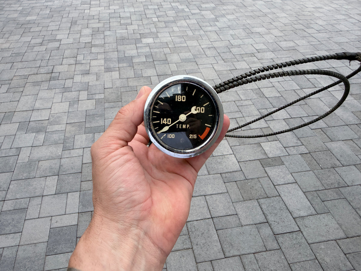 Vintage Stewart Warner 69521 Crescent Moon Water Temperature Gauge – 1930s Hot Rod