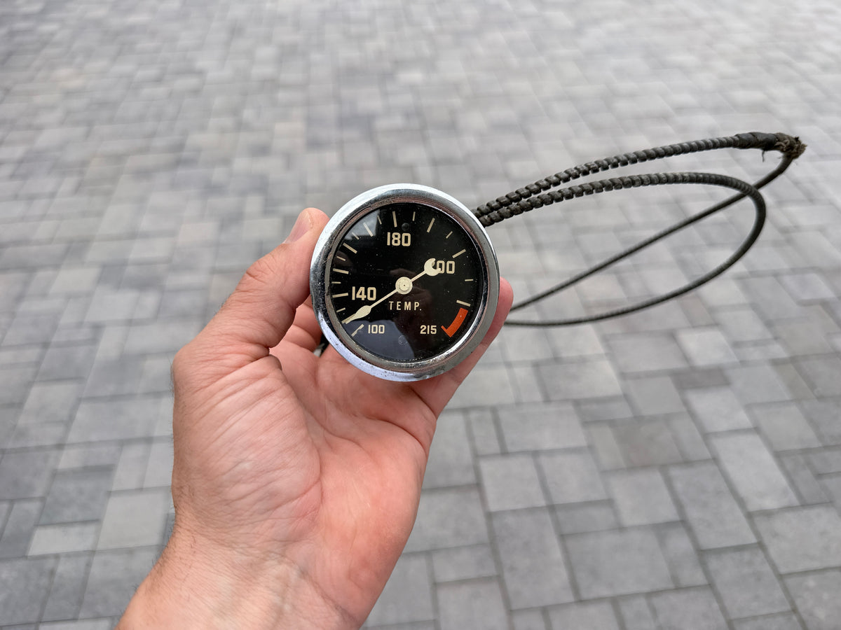 Vintage Stewart Warner 69521 Crescent Moon Water Temperature Gauge – 1930s Hot Rod
